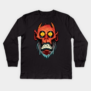 Red Demon Kids Long Sleeve T-Shirt